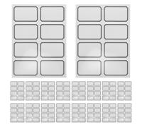 DIYEAH 40 feuilles d'étiquettes adhésives transparentes - Étiquettes d'organisation auto-adhésives, réinscriptibles et amovibles - 6 x 4 cm - vierges pour nom, prix, enveloppes, dossiers,