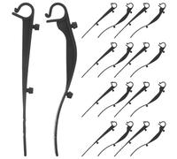 DIYEAH 40 fixations pour protège-gouttière en maille - Crochets et clips de fixation coupe-vent en plastique pour la protection des toitures et des jardins contre les feuilles mortes