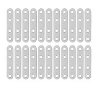 DIYEAH 40 Pièces Équerre D'angle Plate en Acier Inoxydable 77mm, 18/24 MM | Connexion sans Joint, Installation Facile, Argenté, pour Réparation de Meubles et Étagères de Rangement