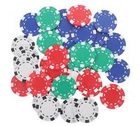 DIYEAH 40 Pièces Jetons de Comptage Jetons de Comptage de Poker en Abs Ronds, Faciles à Marquer Identifier, pour Apprendre à Compter et Modéliser des Concepts Mathématiques