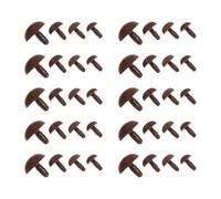 DIYEAH 40 Pièces Nez de Sécurité Marron Ovales en Plastique Floqué pour Peluches, Accessoires de Bricolage DIY, Fournitures pour Projets de Couture et Jouets en Peluche