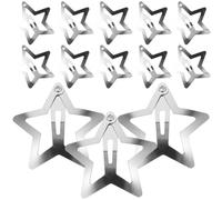 DIYEAH 40 Pinces à Cheveux en Métal Argenté Forme Étoile 5 Branches, Petites Barrettes Décoratives Légères pour Filles et Femmes, Accessoires Coiffure Polyvalents pour Usage Quotidien