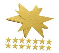 DIYEAH 48 pièces Découpes Étoiles Papier Pailletées pour Tableau Affichage Décoration Murale Créative et Activités Manuelles Étoiles Découpées à Main pour Dessin et Doodling