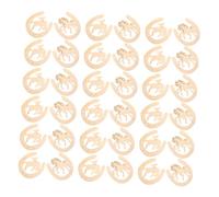 DIYEAH 48 Pièces Horseshoe Wood Cutouts Unfinished Wooden Slices For Diy Crafts Painting Holiday And Party Decorations Creative Rustic Art Projects