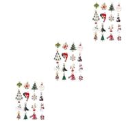 DIYEAH 48 Pièces Ornements de pendentif de Noël charmes de fête de noël Pendentif charme de bonhomme de neige pendentif en chaîne-clés charme pendentif en alliage