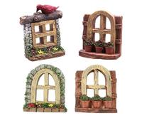DIYEAH 4pcs Jardinières D'aquarium en Résine Synthétique pour Décoration Artisanale et Paysagère, Accessoires Créatifs pour Décoration de Maison et Bureau Plusieurs Styles