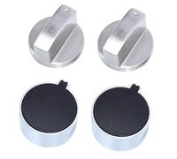 DIYEAH 4pièces Bouton De Cuisinière à Gaz Métal Rotatif Lot De Boutons De Commande Pour Brûleur De Gazinière Remplacement Facile Sans Outil