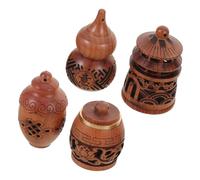 DIYEAH 4pièces Diffuseur Bois Sculpté Pendentif Parfumé Pour Téléphone Breloque Esthétique Ornement Chance Chinois Accessoires Diffuseur Voiture