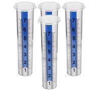 DIYEAH 4pièces Jauge De Pluie Plastique pour Pelouse Tube De Pluviomètre Extérieur De Remplacement Mesure De Eau De Pluie pour Jardin Et Serre Tube De Scientifique