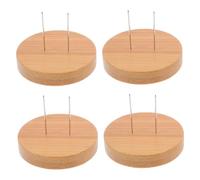 DIYEAH 4pièces Support pour Poupée Crochet Socle Bois pour Poupées Présentoir pour Figurines Étagère de Rangement pour Support pour Petites Base Stable Crochet