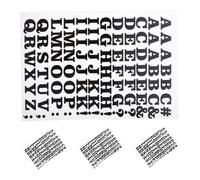 DIYEAH 4pièces Vinyle Thermocollant Noir Petits Patchs Thermocollants Lettres Pour T-shirts Chapeaux Et Projets Créatifs