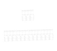 DIYEAH 5 Ensembles À Documents Tridimensionnel Transparent Épais Pochette en Papier De Test À Stylos Portable Porte-Monnaie Transparent Grand De Rangement 10 pièces x 5