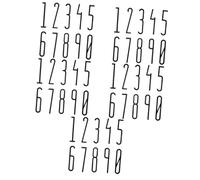 DIYEAH 5 ensembles Autocollants Muraux Numériques Numéros De Maison Par Chiffres Plaque De Numéro De Maison Plaques D'Adresse En Zinc Plaque De Numéro De Maison 10 pièces * 5