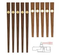DIYEAH 5 Ensembles Horloge à Main En Bois Petites Aiguilles D'horloge Cadran Aiguille De L'horloge Clé Basique Rustique Partie Trousses Horloge Bricolage Pointeurs Haut