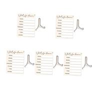 DIYEAH 5 Ensembles Tableau Magnétique Effaçable à Sec pour Réfrigérateur Planificateur de Repas Hebdomadaire Acrylique et Bois Tableau Multifonction pour Notes et Menus Accessoire