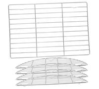 DIYEAH 5 Pièces Barbecue Grill Rack Set Acier Inoxydable de Cuisson pour Extérieur Supports Ronds et Carrés Résistants Chaleur pour Grillage Cuisson et Vapeur