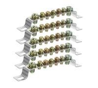 DIYEAH 5 pièces Barre de Mise Terre Cuivre Bloc de Bornier Haute Capacité Résistante Chaleur Optimisation Espace pour Systèmes Électriques Industrielles