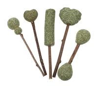 DIYEAH 5 pièces Bâtons à Mâcher Naturels pour Chats Herbe à Chat Sucettes Catnip Sticks Jouets Dentition Appétit