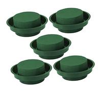 DIYEAH 5 pièces Blocs Mousse Fleuriste Ronds avec Bols pour Fleurs Fraîches et Artificielles Supports Durables pour Arrangements Floraux