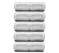 DIYEAH 5 pièces Boîte à Crayons Plastique Transparente Étui Rectangulaire Rigide pour Stylos et Crayons Rangement pour Bureau École et Maison
