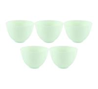 DIYEAH 5 Pièces Bol à Masques en Silicone Vert Multi-fonction, Facile à Nettoyer, pour Salon de Beauté et Préparation de Masques Faits Maison