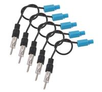 DIYEAH 5 Pièces Câble Adaptateur Antenne Stéréo FM Am pour Autoradio Voiture Connecteur Fakra Z vers Din, Installation Élégante en Plastique et Métal pour Usage Quotidien en Véhicule