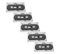 DIYEAH 5 Pièces Cassette Audio Vierges Double Face pour Enregistrements Vocaux Musique et Messages DIY avec Boîtier Transparent Rigide