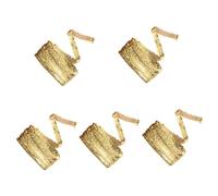 DIYEAH 5 Pièces Ceinture Élastique à Sequins Bande Décorative Extensible Dorée Claire pour Vêtements Rideaux et Décoration DIY