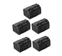 DIYEAH 5 Pièces Coffret de Trésor Pirate Lot de Boîtes Légères pour Accessoires de Déguisement Halloween Rangement Jouets Amusants