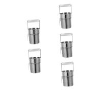 DIYEAH 5 Pièces Double-Couche Métal Pinceau Laveur Robuste avec Clip Support Grand Seau de Lavage pour Pinceaux de Peinture à Huile Nettoyeur Pratique pour Artistes