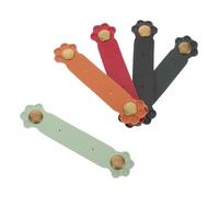 DIYEAH 5 Pièces Enrouleur De Casque Cat Claw De Données Usb Pu Écouteur Enrouleur Organisateur De Cordon De Voyage Organisateur De Cordon De Cas D'écoute Faux Cuir