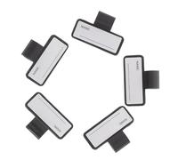 DIYEAH 5 Pièces Étiquette Nominative Créative en Pp Noir pour Tube de Stéthoscope Clip Solide Double Face, Identification Facile et Personnalisée pour Usage Professionnel Médical