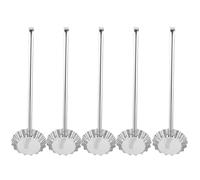 DIYEAH 5 pièces Lot de Cuillères à Frire Acier Inoxydable Non Adhésives à Long Manche Moule à Snacks Maison pour Pâtisseries Frites Cuillère Multifonction pour Cuisine