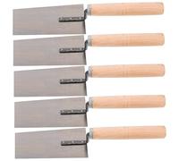 DIYEAH 5 Pièces Outil De Couteau en Plâtrage Truelle Plate pour Béton Peinture Béton Outils De Finition du Béton Outils Concrets Truelle De Marge Truelle à Briques Bois