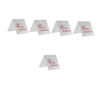 DIYEAH 5 Pièces Panneau Interdiction Fumer Acier Inoxydable Signalétique Table Double-face Panneau Défense Fumer pour Restaurants Cafés Bureaux et Événements