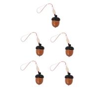 DIYEAH 5 Pièces Pendentif Forme Gland Naturel pour Téléphone Portable et Porte Clés Décoratif Noël Lanière Perte Accessoire Artisanal pour à Dos