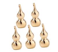 DIYEAH 5 Pièces Pendentifs Laiton Forme de Gourde Diy pour Porte Clés Pendentifs Feng Shui Bénédiction Artisanat Élégant et Pratique