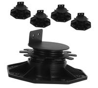 DIYEAH 5 Pièces Support Réglable Plastique pour Deck Piédestal Ajustable pour Support de Base de Soutien Multifonctionnelle pour Dalles et Meubles