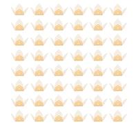 DIYEAH 50 Boîtes à Chocolats Décoratives Ajourées en Papier Doré Réfléchissant 50 Pcs Boîtes de Bonbons Bordure Dentelle pour Fête Mariage et Anniversaire Emballage Festif et Maintien