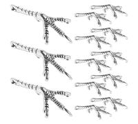 DIYEAH 50 Breloques en Alliage de Zinc Forme Griffe D’oiseau, 50 Pièces Couleur Argenté Ancien, Composants DIY pour Création Bijoux, Pendentifs Vintage pour Bracelets, Colliers