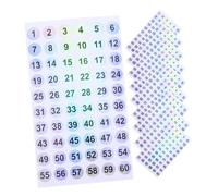 DIYEAH 50 pièces Autocollants Numérotés Ronds Étiquettes Adhésives Colorées Étanches pour Organisation de Stockage et Autocollants de Numérotation Consécutifs