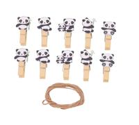 DIYEAH 50 pièces Clips Bois en Forme de Feuille avec Corde Pinces Carton Photo DIY Multifonctions pour Décoration Murale et Maison