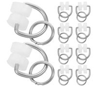 DIYEAH 50 Pièces Curtain Track Sliders with Metal Hooks Nylon Twin Wheeled Gliders for Smooth Silent Sliding Heavy Duty Curtain Pulley Carriers Compatible with Rail Tracks