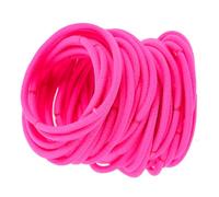 DIYEAH 50 pièces Élastiques Cheveux Nylon Sans Métal Fluorescents Rose Fluo Haute Élasticité pour Queue de Cheval Tresses et Coiffures Adaptés Adultes et Garçon Fille