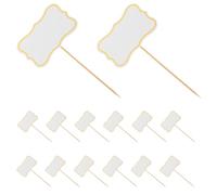 DIYEAH 50 pièces Étiquettes Fromage Buffet avec Drapeaux Cure-dents Vides pour Fête Mariage Anniversaire Accessoires Planche Charcuterie Sécurité Alimentaire