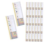 DIYEAH 50 Pièces Étiquettes Nom pour Bureau avec Règle Multiplication et Formes Plaques Nom Élèves pour Bureau Scolaire Fournitures Classe