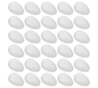 DIYEAH 50 Œufs en Mousse Blanche de 80 Mm pour Pâques, Polystyrène Lisse, Décoratifs DIY, Légers et Ronds, pour Peinture et Loisirs Créatifs, Lot de 50 Pièces