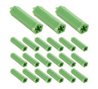 DIYEAH 500 chevilles à maçonnerie M6, chevilles en plastique vert pour mur | Chevilles de fixation pour maçonnerie, pour boulons de support, installation rapide, fixation murale sécurisée