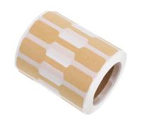 DIYEAH 500 Pièces Étiquettes Prix Bijoux Autocollantes Papier Kraft Étiquettes Rondes Blanches pour Bagues Colliers Boucles Doreilles Adhésives Résistantes pour Commerce par Rouleau