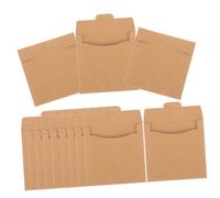 DIYEAH 50pièces Pochettes De CD Papier Kraft Pochettes De DVD pour Rangement Et Lot de Enveloppes De Protection